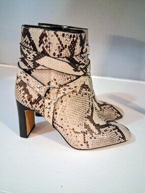Vince Camuto Snake Print Booties